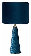Настольная лампа Lucide Extravaganza Velvet 10501/81/37 цвет плафона/подвески Бирюзовый, цвет арматуры Бирюзовый-1
