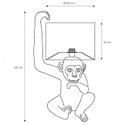 Настольная лампа Lucide Extravaganza Chimp 10502/81/30 цвет плафона/подвески Черный, цвет арматуры Золото, Черный-4