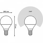 Светодиодная лампа Gauss Шар 105101307 IP 20-4