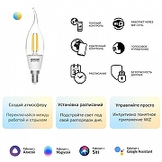 Лампа светодиодная с управлением через Wi-Fi Gauss Smart Home 1280112 IP 20-3