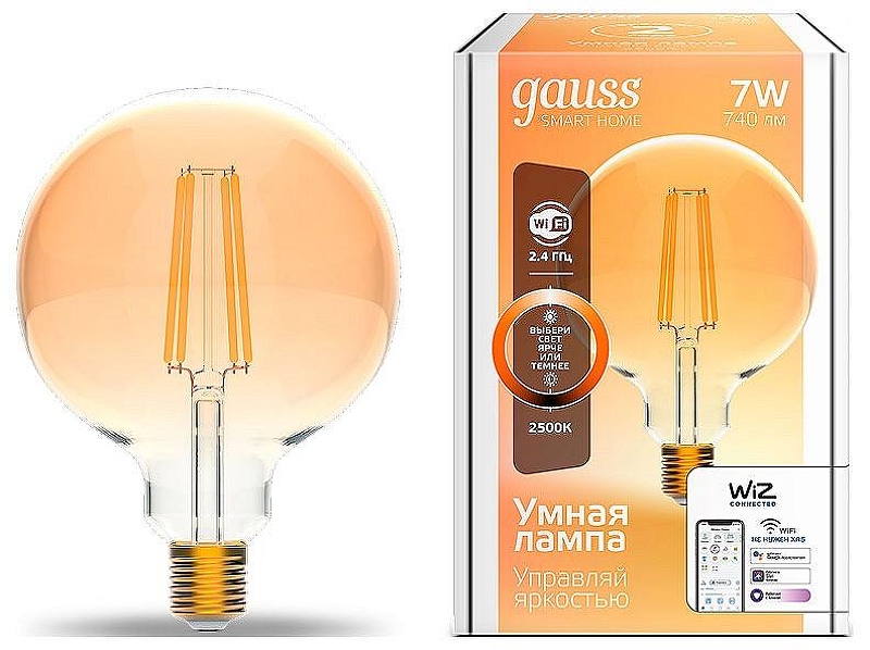 Лампа светодиодная с управлением через Wi-Fi Gauss Smart Home 1320112 