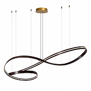 Подвесной светильник Lucide Slalom 13493/68/96 цвет плафона/подвески Коричневый, цвет арматуры Золото, Латунь-3