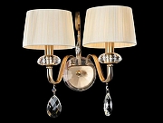 Бра Newport 1700 1702/A цвет плафона/подвески Бежевый, Прозрачный, цвет арматуры Хром