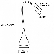 Настольная лампа офисная Lucide Zozy 18656/03/30 цвет плафона/подвески Черный, цвет арматуры Черный-3