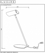 Настольная лампа Lucide Hester 19600/01/31 цвет плафона/подвески Белый, цвет арматуры Белый-2
