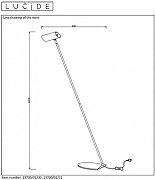 Торшер Lucide Hester 19700/01/30 цвет плафона/подвески Черный, цвет арматуры Черный-2