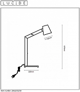 Настольная лампа Lucide Mizuko 20610/01/30 цвет плафона/подвески Черный, цвет арматуры Черный-6