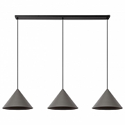 Подвесной светильник Lucide Spitze 21440/03/36 цвет плафона/подвески Серый, цвет арматуры Черный