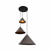 Подвесной светильник Lucide Spitze 21440/13/36 цвет плафона/подвески Серый, цвет арматуры Черный-1