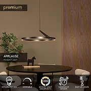 Подвесной светильник Lucide Applause 23400/60/15 цвет плафона/подвески Серый, Металик, цвет арматуры Металлик-4