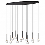 Подвесной светильник Lucide Calina 24406/86/30 цвет плафона/подвески Опал, цвет арматуры Черный