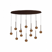 Подвесной светильник Lucide Calina 24406/86/96 цвет плафона/подвески Янтарный, цвет арматуры Коричневый-1