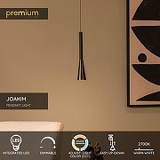 Подвесной светильник Lucide Joakim 24407/07/96 цвет плафона/подвески Коричневый, цвет арматуры Черный-6