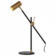 Настольная лампа офисная Lucide Philine 30672/01/30 цвет плафона/подвески Золото, цвет арматуры Черный