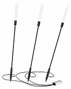 Набор наземных низких светильников Favourite Reedy 3118-3T цвет плафона/подвески Прозрачный, цвет арматуры Черный