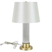 Настольная лампа Newport 3290 3292/T brass new цвет плафона/подвески Бежевый, цвет арматуры Латунь