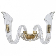 Бра Newport 3650 3652/A gold new цвет плафона/подвески Прозрачный, цвет арматуры Золото, Прозрачный