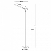 Торшер Lucide Gilly 36712/05/30 цвет плафона/подвески Черный, цвет арматуры Черный-1