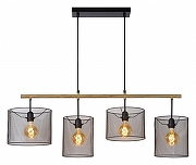 Подвесной светильник Lucide Baskett 45459/04/30 цвет плафона/подвески Черный, цвет арматуры Коричневый, Черный-2