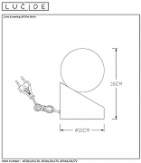 Настольная лампа Lucide Len 45561/01/72 цвет плафона/подвески Белый, цвет арматуры Коричневый-5
