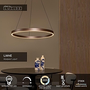 Подвесной светильник Lucide Liane 46404/80/97 цвет плафона/подвески Терракотовый, цвет арматуры Терракот-6