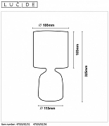 Настольная лампа Lucide Cosby 47503/81/31 цвет плафона/подвески Бежевый, цвет арматуры Белый-3