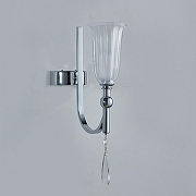 Бра Newport 4800 4801/A chrome цвет плафона/подвески Белый, Прозрачный, цвет арматуры Золото-1