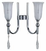 Бра Newport 4800 4802/A chrome цвет плафона/подвески Белый, Прозрачный, цвет арматуры Золото