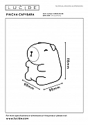 Настольная лампа-ночник Lucide Pincha Capybara 54500/01/38 цвет плафона/подвески , цвет арматуры Бежевый-10