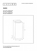 Накладной светильник Lucide Zaro 69800/02/30 цвет плафона/подвески Черный, цвет арматуры Черный-2