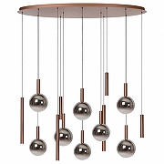 Подвесной светильник Lucide Jasmine 74420/14/65 цвет плафона/подвески Медь, Опал, цвет арматуры Медь