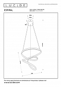 Подвесной светильник Lucide Espiral 78403/40/30 цвет плафона/подвески Черный, цвет арматуры Черный-7