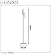 Торшер Lucide Philon 79781/10/30 цвет плафона/подвески Черный, цвет арматуры Черный-6