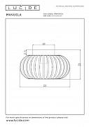 Накладной светильник Lucide Manuela 81901/25/31 цвет плафона/подвески Белый, цвет арматуры Белый-4