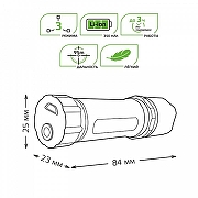 Фонарь ручной Gauss GF207 цвет арматуры Черный-3
