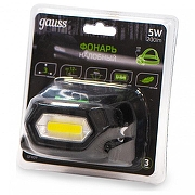 Фонарь налобный Gauss GF409 цвет арматуры Черный