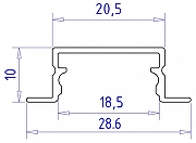 Профиль встраиваемый Ambrella Light GP GP1200AL цвет серебро-5