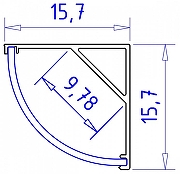 Профиль накладной угловой внутренний Ambrella Light GP GP2100WH цвет белый-5