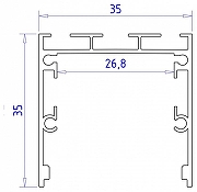 Короб накладной Ambrella Light Profile System GP GP2550AL цвет серебро-6