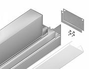 Короб для контурной подсветки натяжного потолка Ambrella Light GP GP4050AL цвет серебро-4