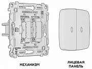 Выключатель двухклавишный с подсветкой без рамки Ambrella Volt MO MO104010 цвет Белый-2