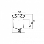 Встраиваемый в дорогу светильник Uniel Ulu-b11 UL-00006821 цвет плафона/подвески Прозрачный, цвет арматуры Серый-6