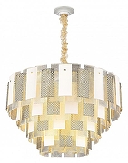 Подвесной светильник Wertmark Agat1 WE124.28.303 цвет плафона/подвески Белый, Бежевый, цвет арматуры Золото-1