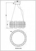 Подвесной светильник Wertmark Nelly WE158.20.103 цвет плафона/подвески Прозрачный, цвет арматуры Хром-2