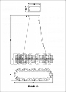 Подвесной светильник Wertmark Nelly WE158.24.123 цвет плафона/подвески Прозрачный, цвет арматуры Хром-2