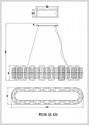 Подвесной светильник Wertmark Nelly WE158.32.123 цвет плафона/подвески Прозрачный, цвет арматуры Хром-2