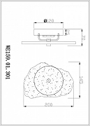 Бра Wertmark N1cola WE159.01.301 цвет плафона/подвески Белый, цвет арматуры Золото-1