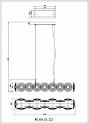 Подвесной светильник Wertmark Pamela WE160.16.323 цвет плафона/подвески Прозрачный, цвет арматуры Золото-1