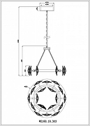 Подвесной светильник Wertmark Pamela WE160.18.303 цвет плафона/подвески Прозрачный, цвет арматуры Золото-2