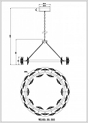 Подвесной светильник Wertmark Pamela WE160.30.303 цвет плафона/подвески Прозрачный, цвет арматуры Золото-2